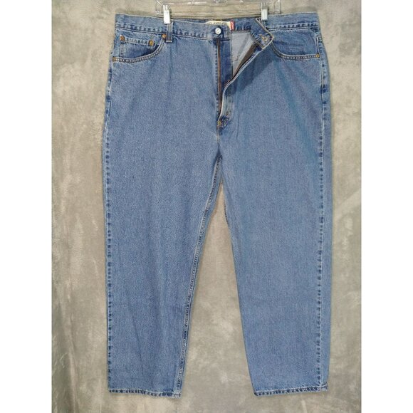 Levis 550 Jeans Mens 46x32 Blue Denim Relaxed Fit Taper Leg High Rise Y2K - Picture 1 of 10